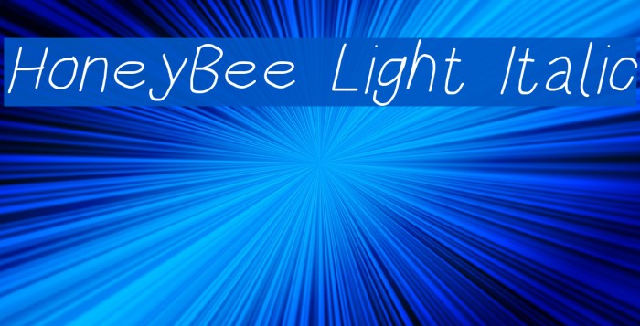HoneyBee Light Italic Example 2
