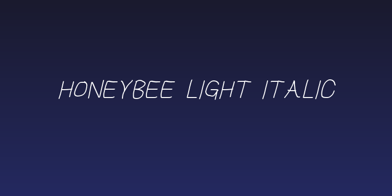 HoneyBee Light Italic Social Header