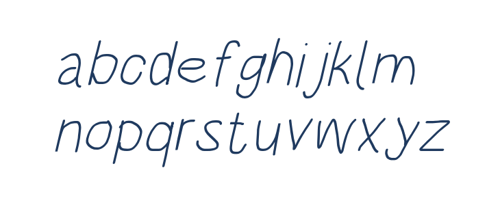 HoneyBee Light Italic Lowercase