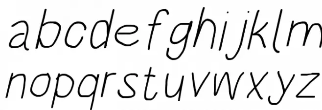 HoneyBee Light Italic फ़ॉन्ट लोअरकेस