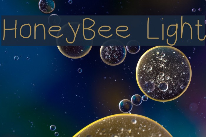HoneyBee Light Font examples
