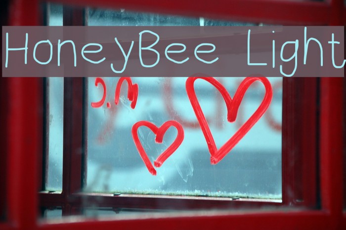 HoneyBee Light Font examples