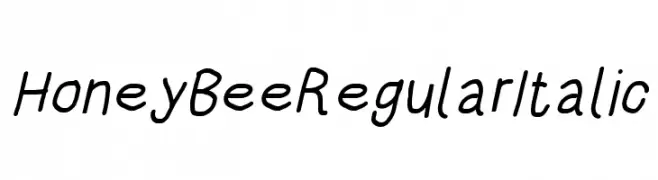 HoneyBee Regular Italic  フリーフォントのダウンロード