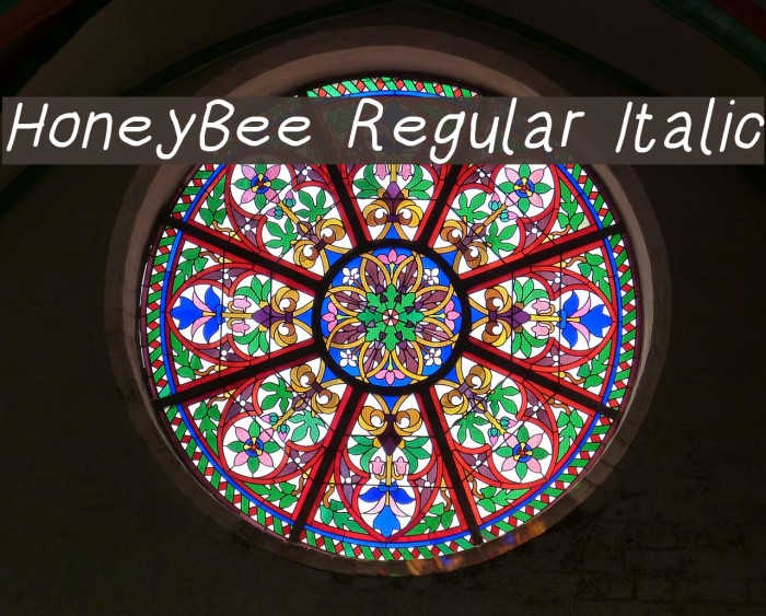 HoneyBee Regular Italic Font examples