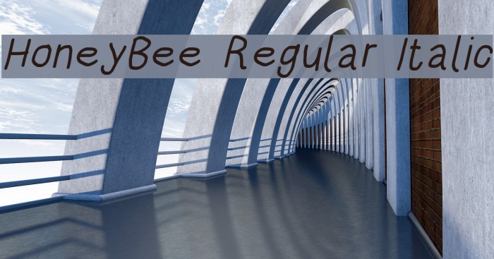 HoneyBee Regular Italic Font examples