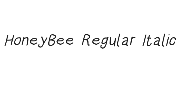 HoneyBee Regular Italic Logo