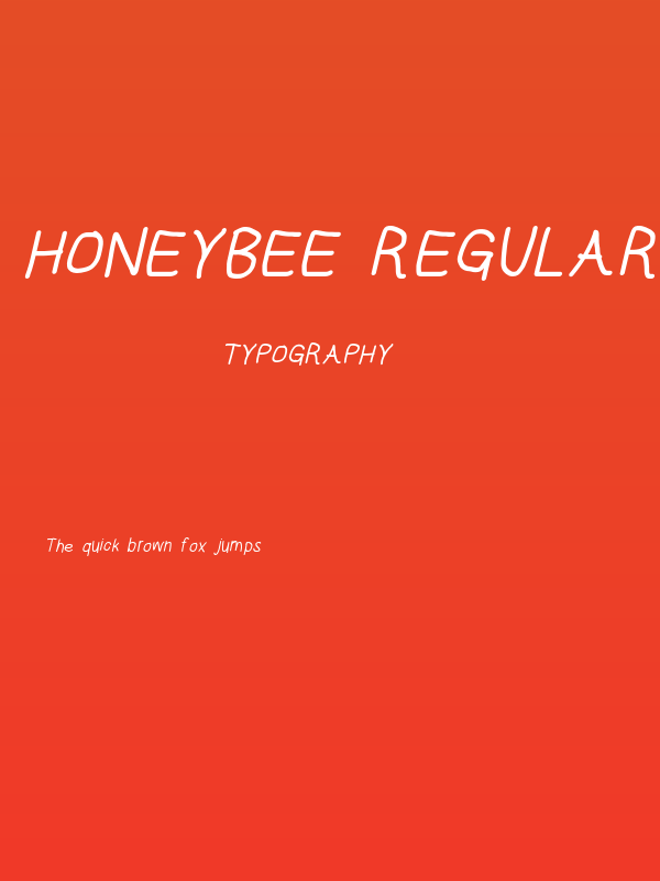 HoneyBee Regular Italic Poster