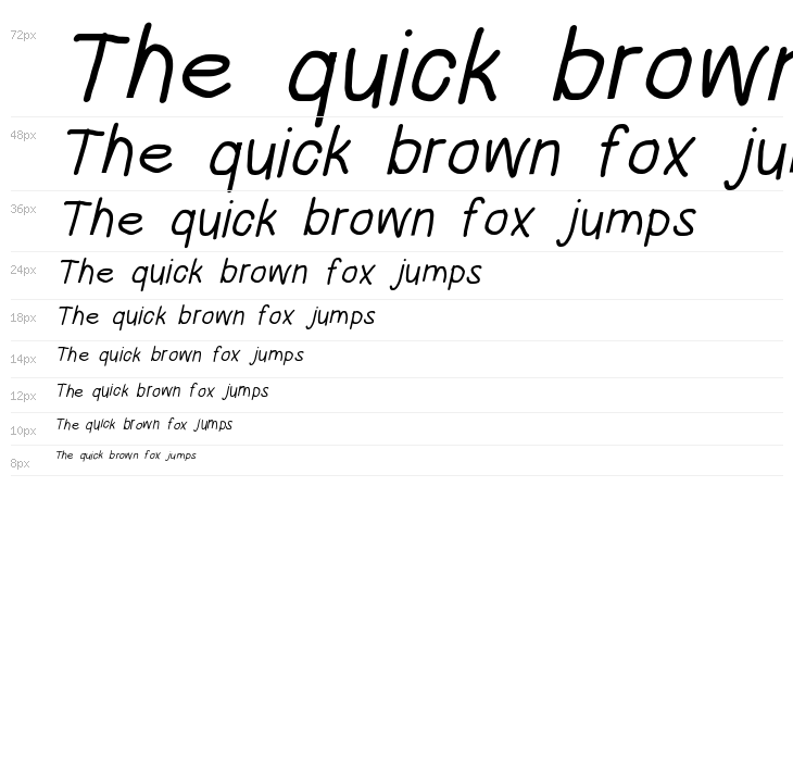 HoneyBee Regular Italic Waterfall