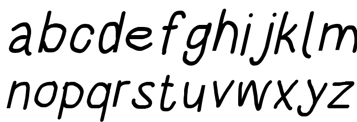 HoneyBee Regular Italic Font LOWERCASE