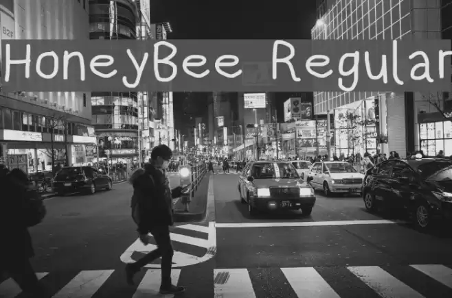 HoneyBee Regular Font examples