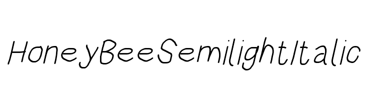 HoneyBee Semilight Italic  フリーフォントのダウンロード