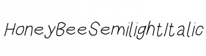 HoneyBee Semilight Italic  フリーフォントのダウンロード