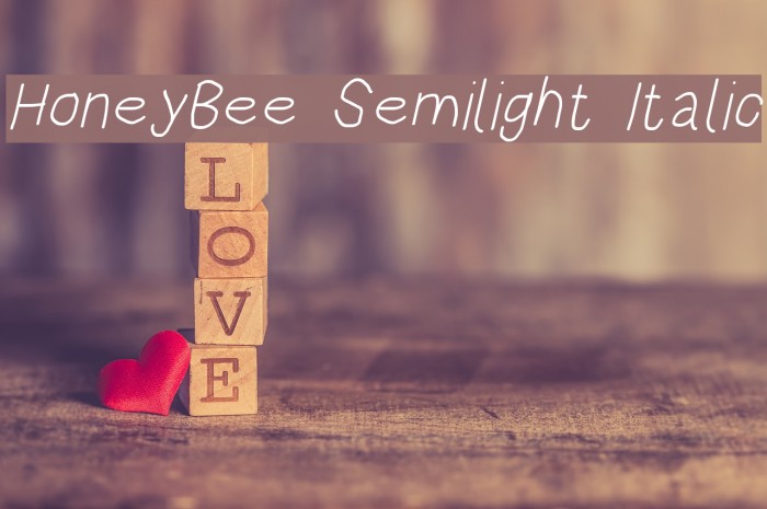 HoneyBee Semilight Italic Font examples