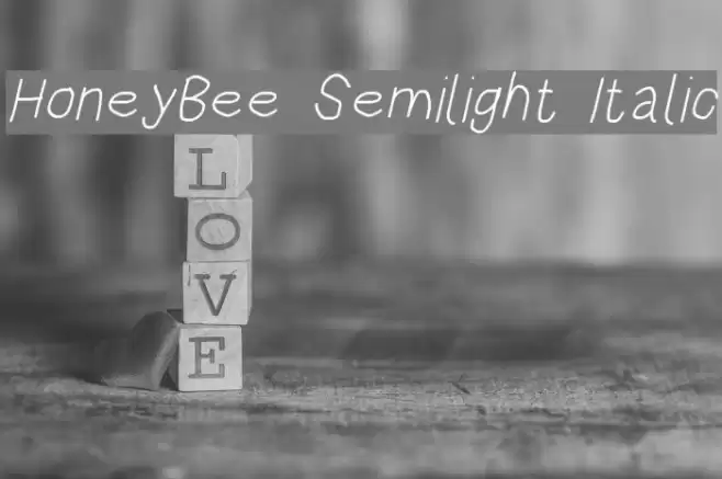 HoneyBee Semilight Italic Font examples