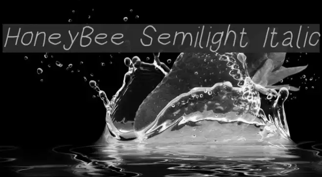HoneyBee Semilight Italic Font examples