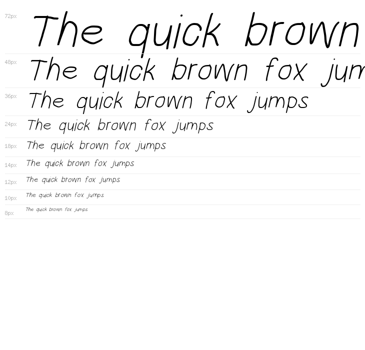 HoneyBee Semilight Italic Waterfall