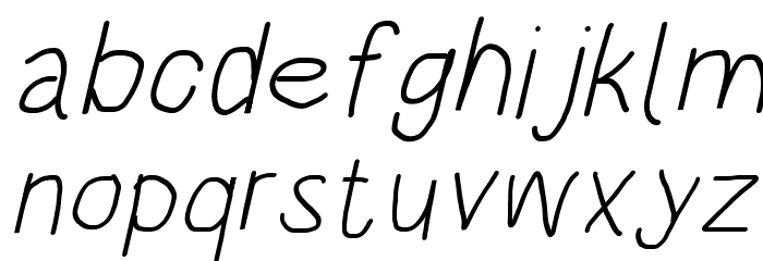 HoneyBee Semilight Italic Font LOWERCASE