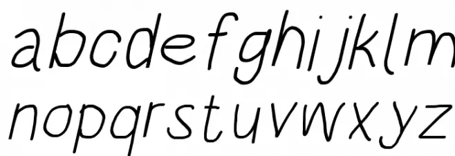 HoneyBee Semilight Italic 字体 小写