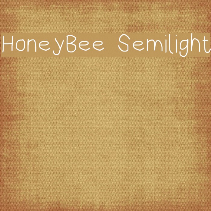 HoneyBee Semilight Font examples