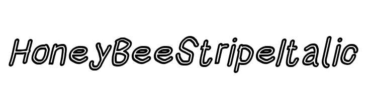 HoneyBee Stripe Italic  フリーフォントのダウンロード