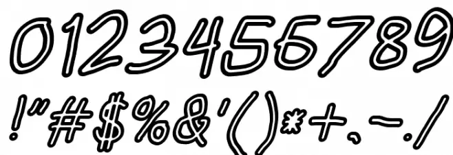 HoneyBee Stripe Italic Font OTHER CHARS