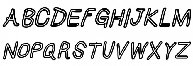 HoneyBee Stripe Italic Caratteri MAIUSCOLE