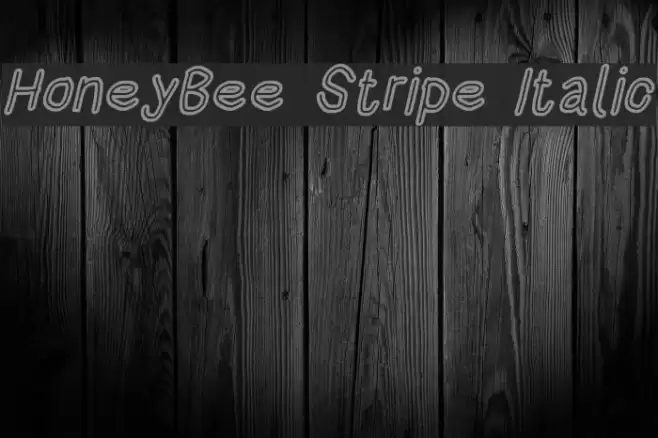 HoneyBee Stripe Italic Font examples
