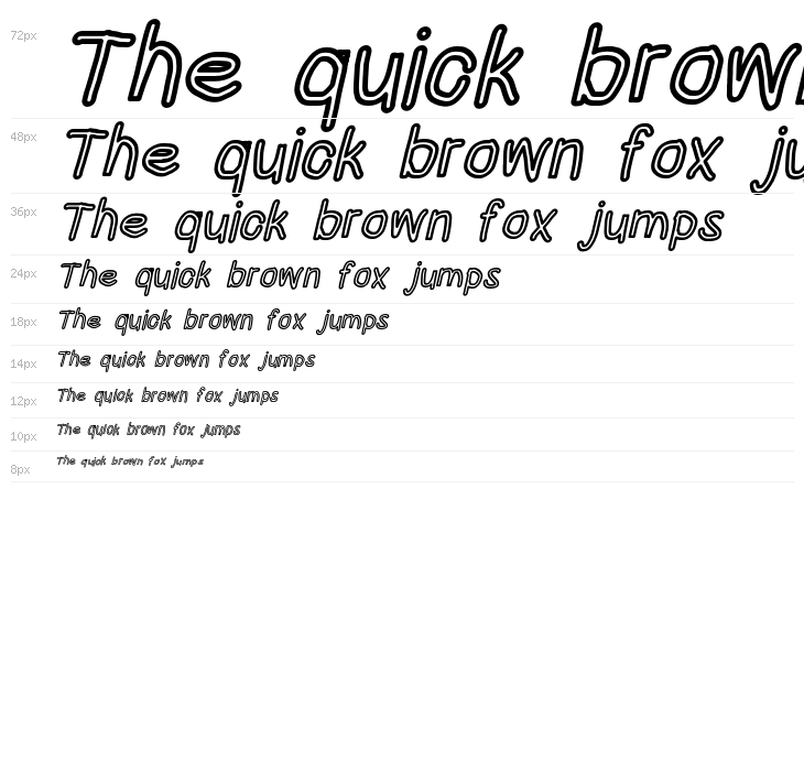 HoneyBee Stripe Italic Waterfall