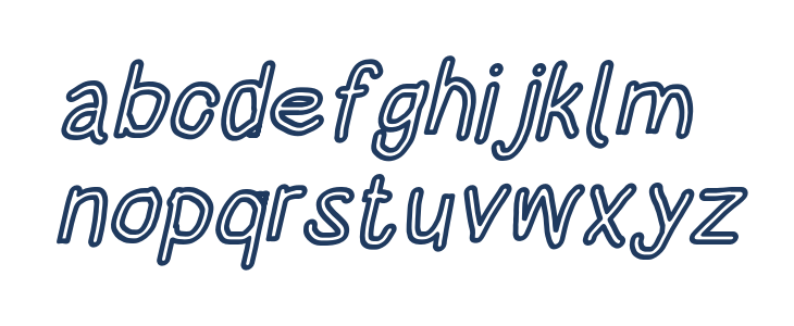 HoneyBee Stripe Italic Lowercase