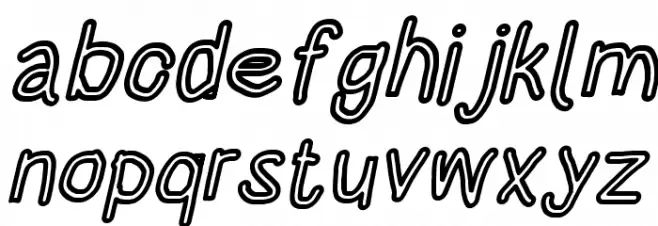 HoneyBee Stripe Italic Font LOWERCASE