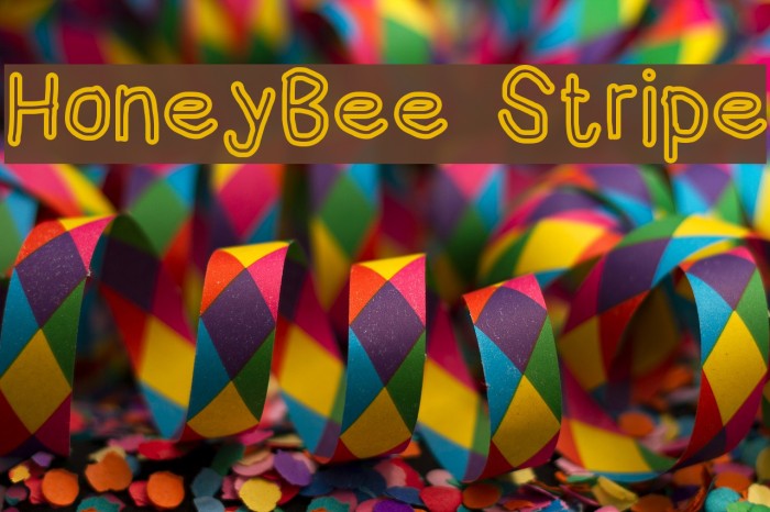 HoneyBee Stripe Font examples