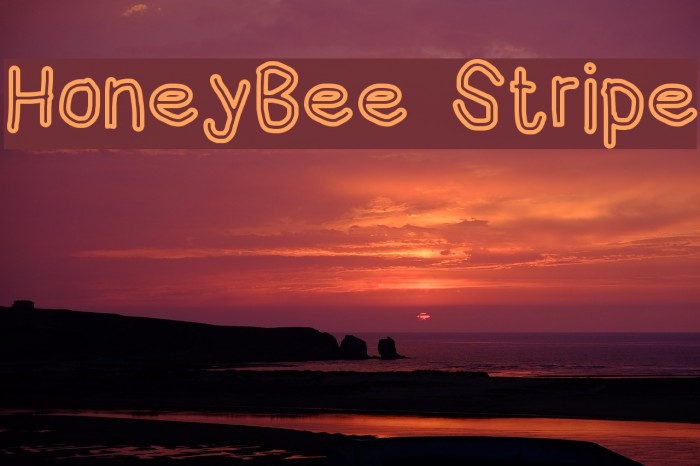 HoneyBee Stripe Font examples