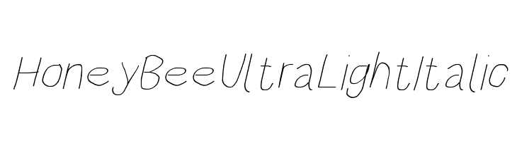 HoneyBee UltraLight Italic  フリーフォントのダウンロード