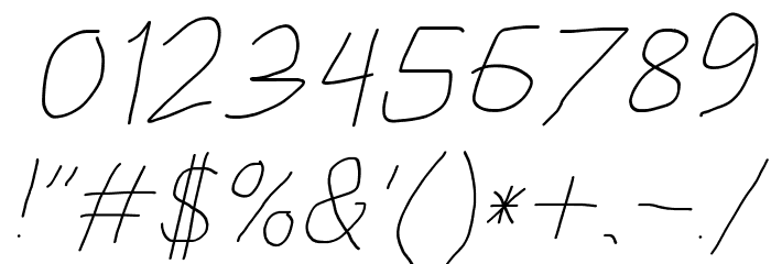HoneyBee UltraLight Italic Font OTHER CHARS