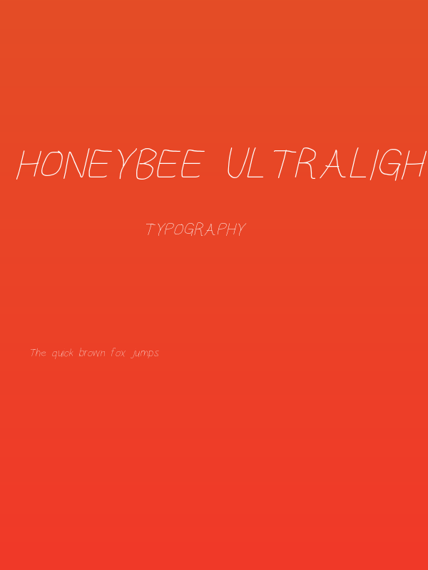 HoneyBee UltraLight Italic Poster