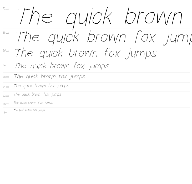 HoneyBee UltraLight Italic Waterfall