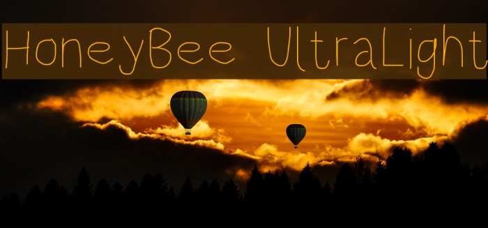 HoneyBee UltraLight Font examples