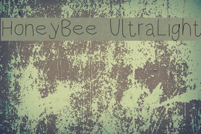 HoneyBee UltraLight Font examples