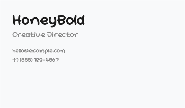 HoneyBold Business Card