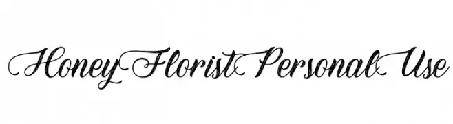 HoneyFloristPersonalUse  Frei Schriftart Herunterladen