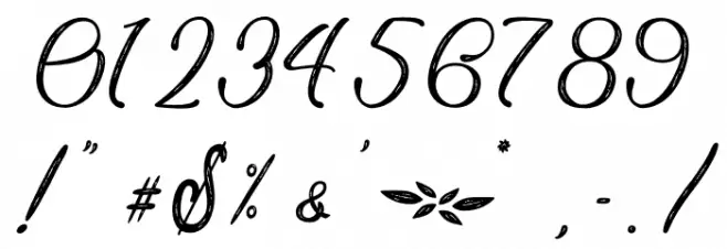 HoneyFloristPersonalUse Font OTHER CHARS