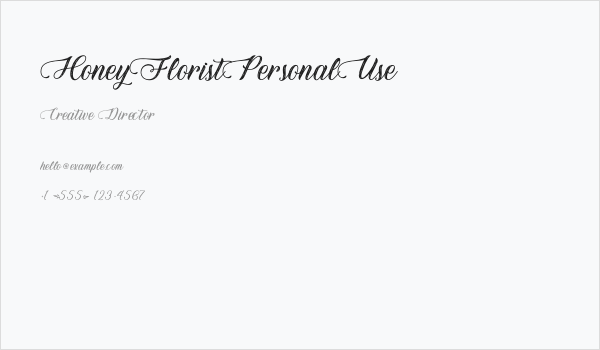 HoneyFloristPersonalUse Business Card