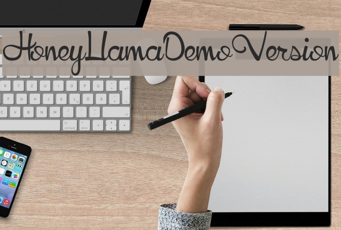 HoneyLlamaDemoVersion Font examples