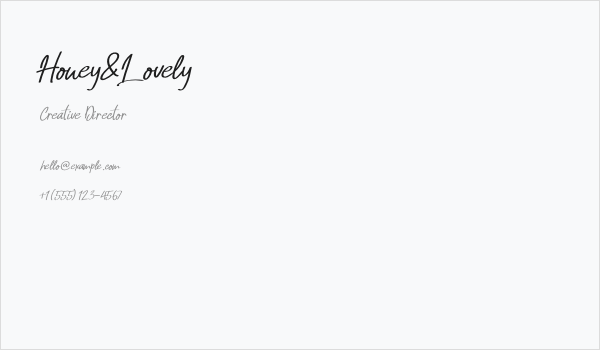 Honey&Lovely Business Card
