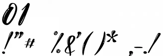 HoneyMoon Font OTHER CHARS