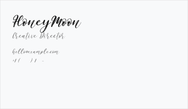 HoneyMoon Business Card