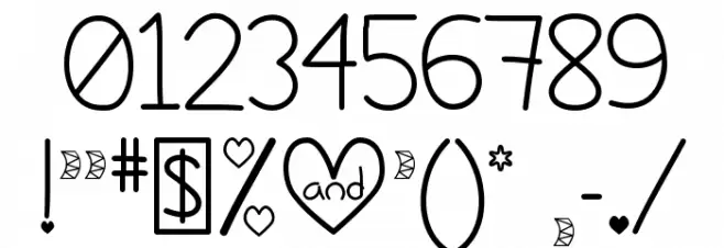 HoneybeeRegular Font OTHER CHARS