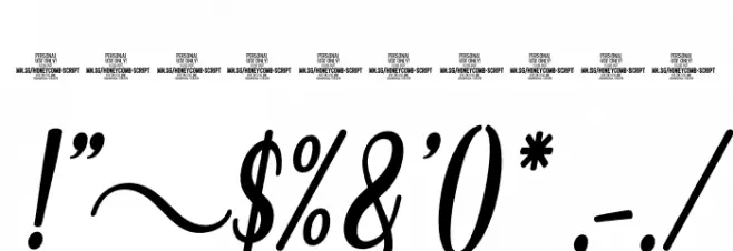 Honeycomb Script PERSONAL USE Regular Font OTHER CHARS