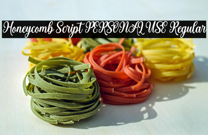 Honeycomb Script PERSONAL USE Regular Example 1