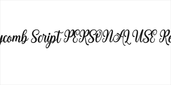 Honeycomb Script PERSONAL USE Regular Logo